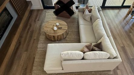 Couch - Oversized Performance Fabric Sectional – Pet-Free, Machine-Washable Covers
