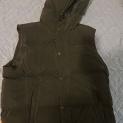Zara Puffer Vest With Hood 