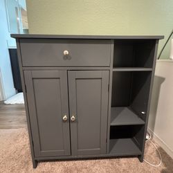 Blue Grey Storage Cabinet