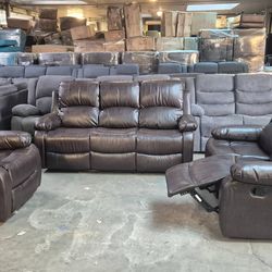 Brand New 3 pieces recliners couch set in original box