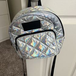 Pink Silver Backpack 