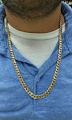 14k Gold 106.8 Cuban link 24 inch long