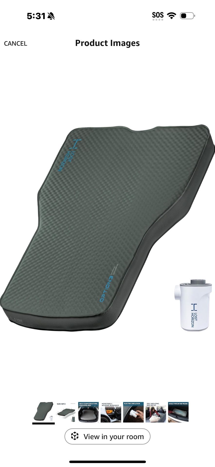 LOSTHORIZON Tesla Camping Air Mattress