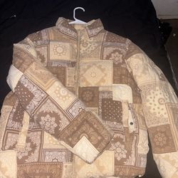Maison Article Paisley Patchwork Puffer Jacket