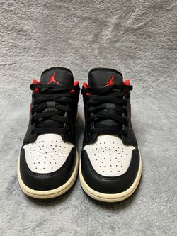 Air Jordan 1 Low Youth 3.5Y – Black/Red/White