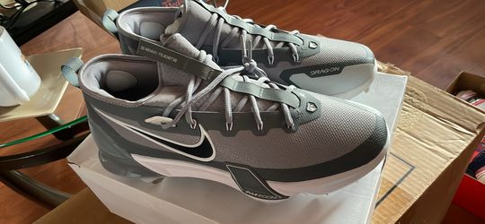 Nike Force Zoom Trout 9 Elite 'Grey' FB2906-002 Baseball Cleats size 14. NEW