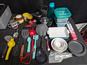 36 Piece Misc Kitchen Gadgets, Tools, Storage, and Bakeware