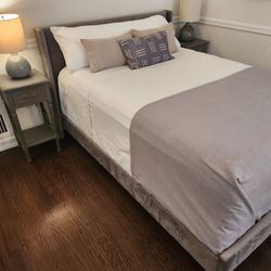 Grey Sleigh Bed Frame