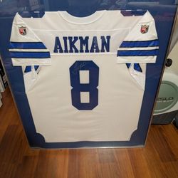 Autographed Framed Troy Aikman Jersey