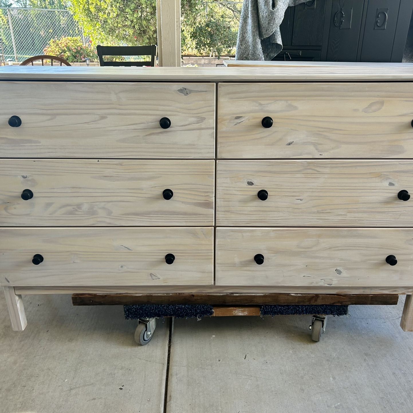 ikea tarva dresser Hack with fabric covered drawers Its beautiful as it is or you can stain Rex Thick Kit for Ikea