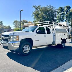 2008 CHEVROLET SILVERADO UTILITY STAKE BED SUPER CAB 3500HD TRUCK