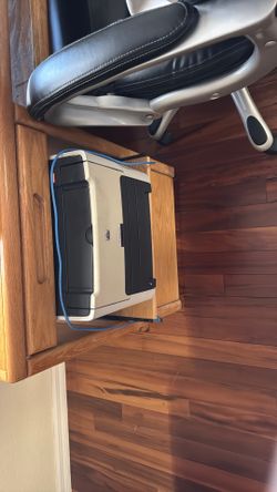 Fax machine with desk