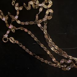 20” 10k Gold Mirror Link Chain