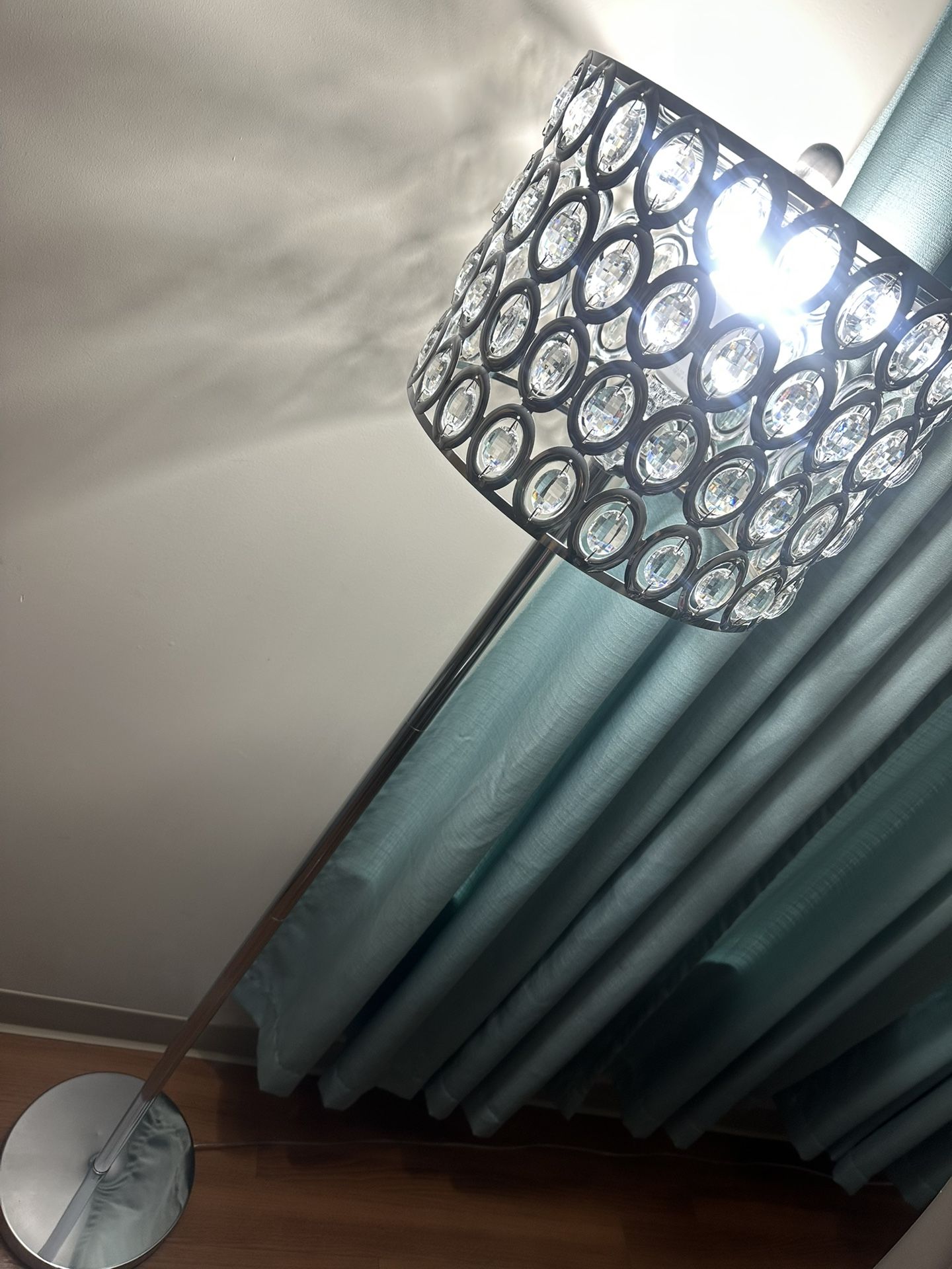 SILVER TALL LAMP