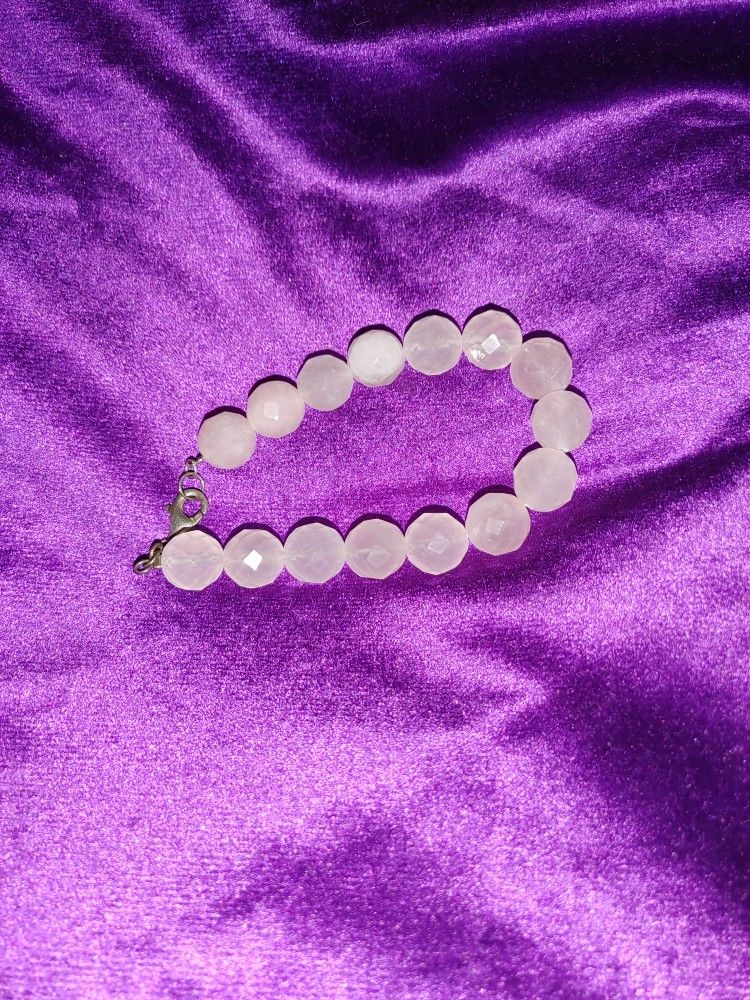 Rose Quartz 8 Inch Bracelet
