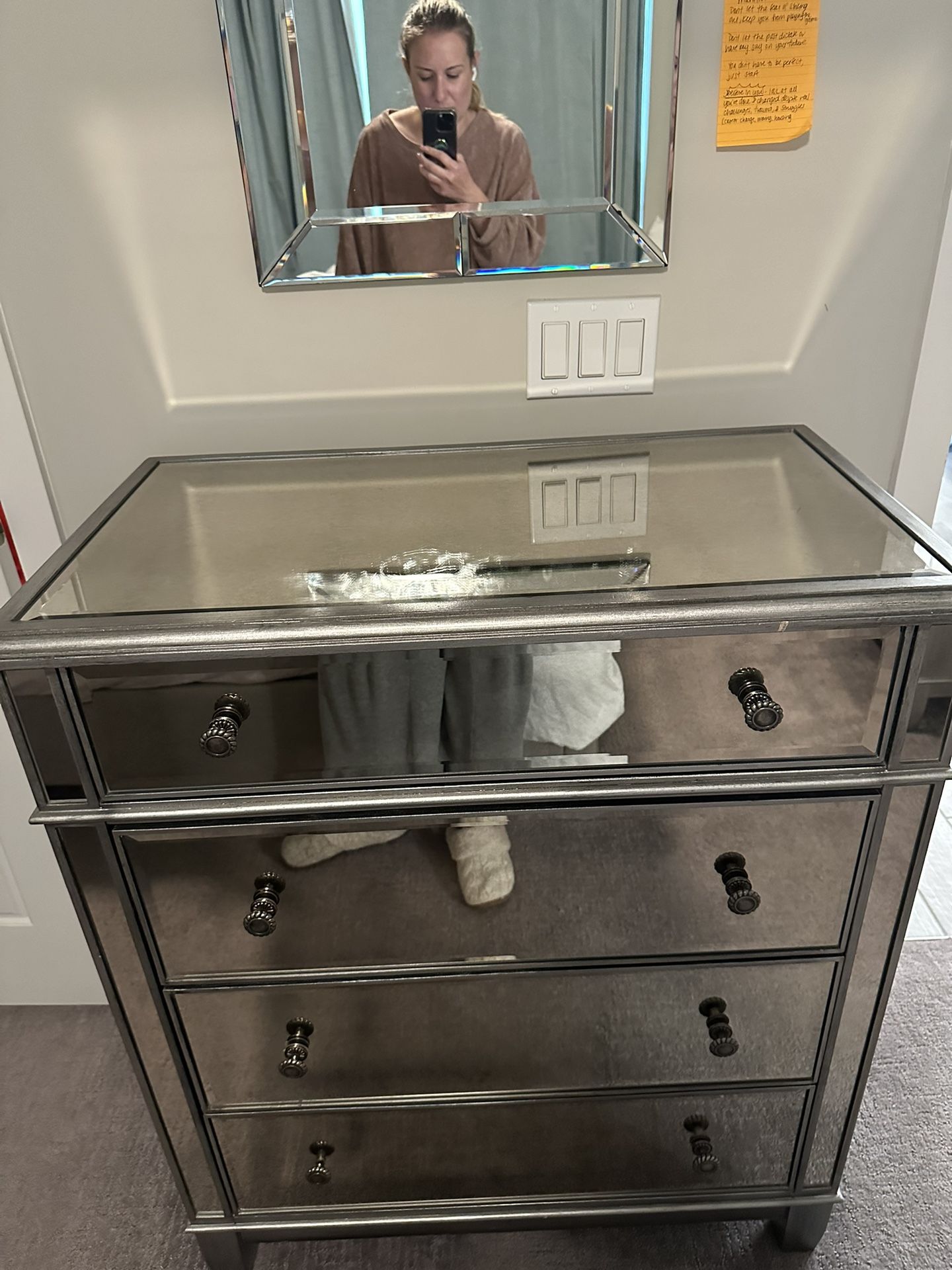 hayworth collection mirrored silver dresser Pier 1 Hayworth Collection Mirrored Dresser and Nightstand - Dressers & Chests of Drawers - West University Place, Texas | Facebook Marketplace