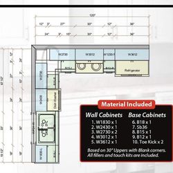 100% Wood cabinets 10x10 kitchen $1356