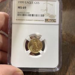 1/10 1999 Gold Eagle Ms69
