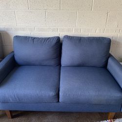 Two seat blue couch