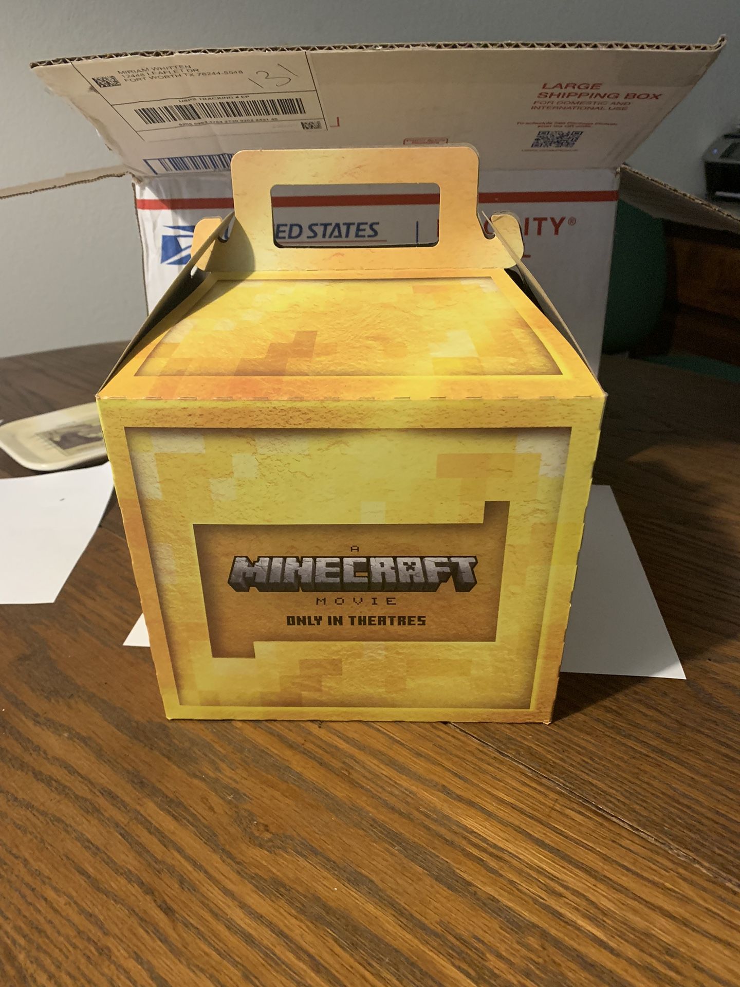 McDonald’s A MINECRAFT MOVIE Empty Box Adult Happy Meal 2025