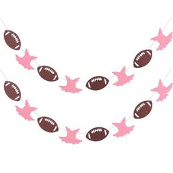 Touchdowns or Tutus Gender Reveal Banner Party Sign Glittery Garlands Dessert Bar Bunting - 2 Strands


