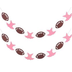 Touchdowns or Tutus Gender Reveal Banner Party Sign Glittery Garlands Dessert Bar Bunting - 2 Strands

