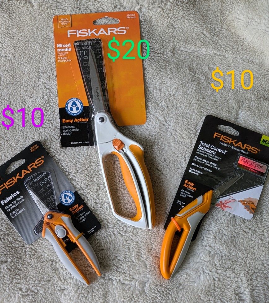 FISKARS Fabric Scissors New ( The Price Is On The Photos)