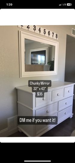Chunky Mirror ($35) & Numbered Peg Board ($15)