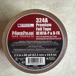 Nashua 324A Premium Foil Tape - UL 181A-P / 181B-FX Listed - 60 Yards
