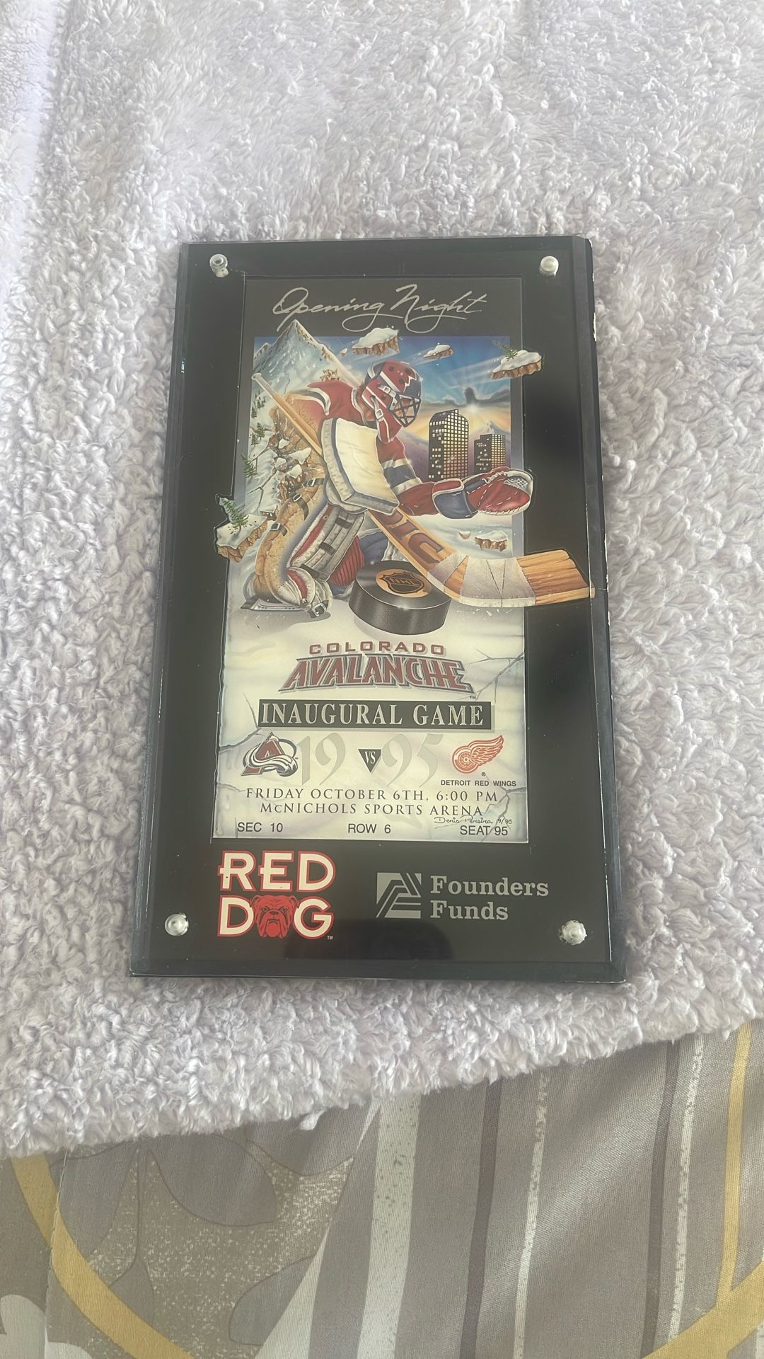 Colorado Avalanche Inaugural Game