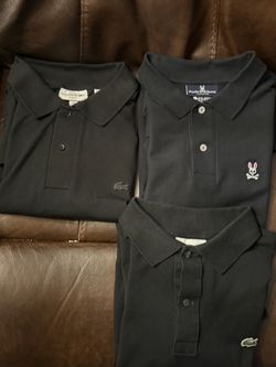 Lacoste polo slim and psycho bunny black new