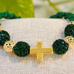 Handmade Emerald Green Bracelet 