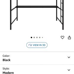 Full Size Loft Bed With Desk & Charging Station 