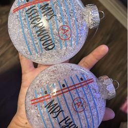 Custom Teacher Ornaments