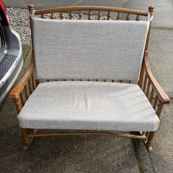 Beautiful Antique Loveseat Rocker 