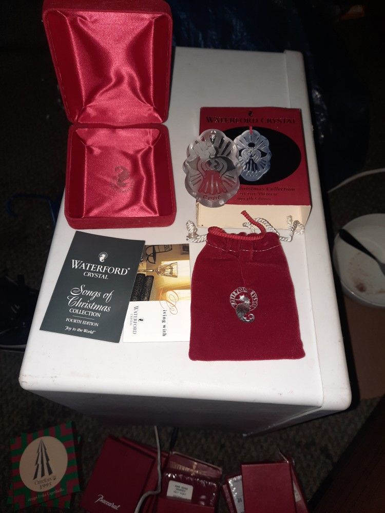 1999 Waterford Crystal Christmas Ornament Songs Of Xmas "Joy To The World"