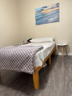 Single bed frame with mattress