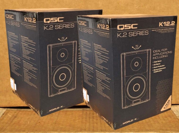 QSC Powered Speaker Set 12 Inch PA System 4000 Watts K12.2 Series Karaoke Live DJ Package 🚨 Payment Options Available 🚨 No Credit Needed 🚨