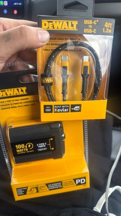 Dewalt charger, and cable