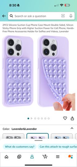 Silicone Suction Cup Phone Case Mount Double Sided, Silicon Sticky Phone Grip with Higher Suction Power for Cell Phone, Hands-Free Phone Accessories 