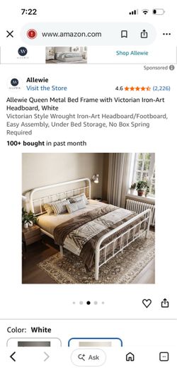 Queen metal bed frame