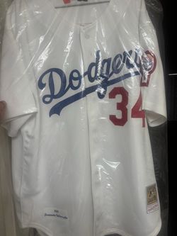 Authentic #34 Fernando Valenzuela Dodgers jersey