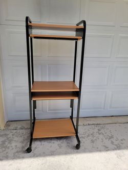 Mobile stand up computer desk