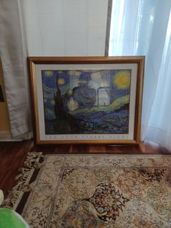 Two Large Framed Van Gogh Prints