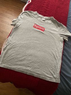 Supreme Gray Kids Tee with Red Box Logo