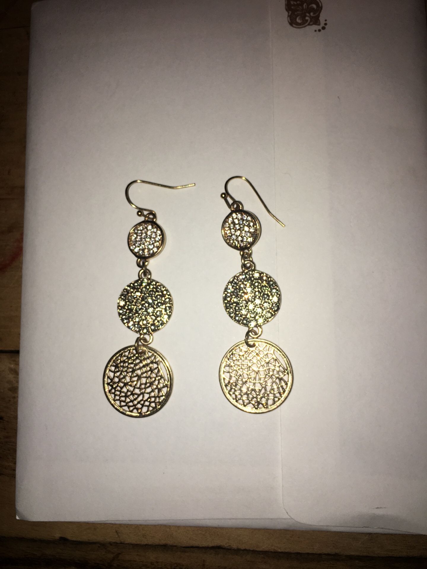 Faux gold earrings