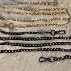 Gold tone & black purse Crossbody Chain