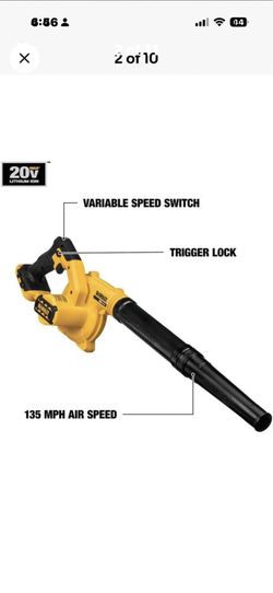 DEWALT 20V MAX Cordless Compact Jobsite Blower 135 MPH 100 CFM. Two Batteries & Dual Charging Station w/Two USB Ports. Tested!😎