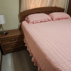 Queen Size Bed Coles With Mattress Pillows Topper 