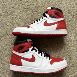 Air Jordan 1 High OG Heritage - Men’s Size 12.5 - Red/White/Black